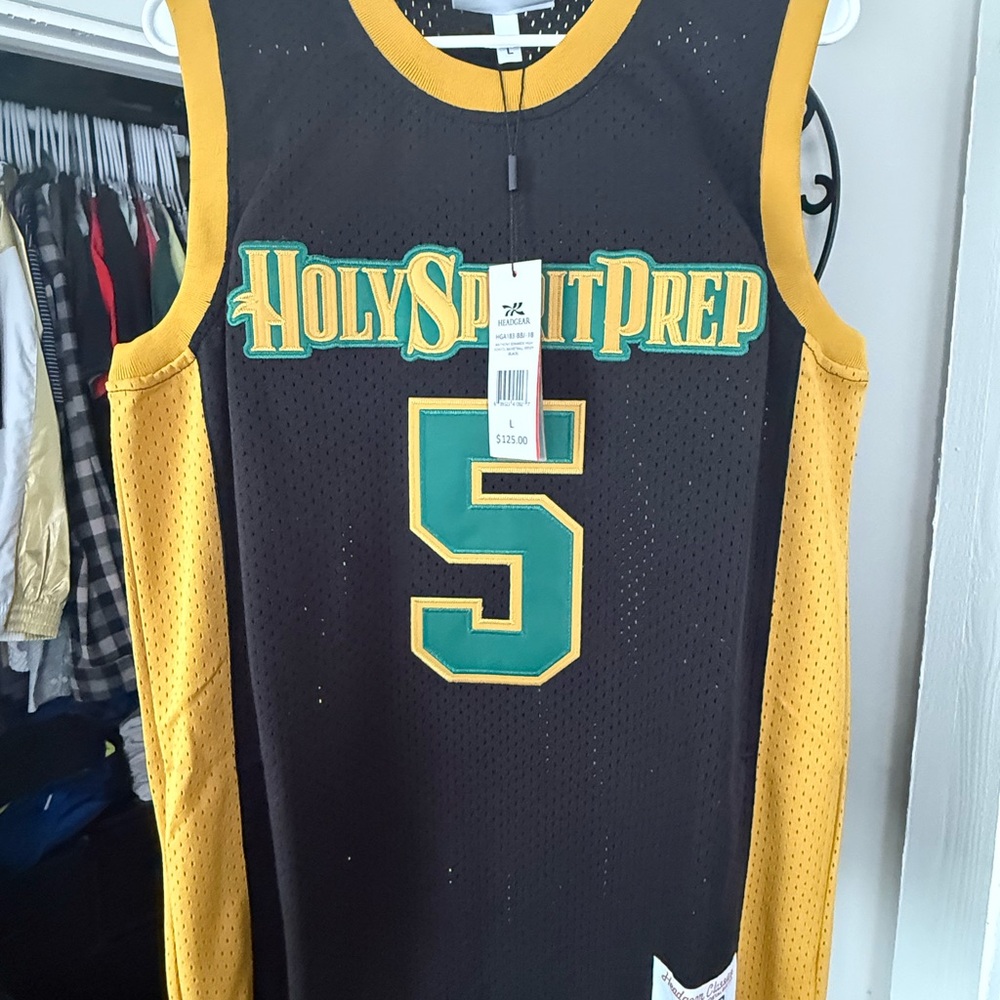 Nike Black and Yellow Basketball Jersey